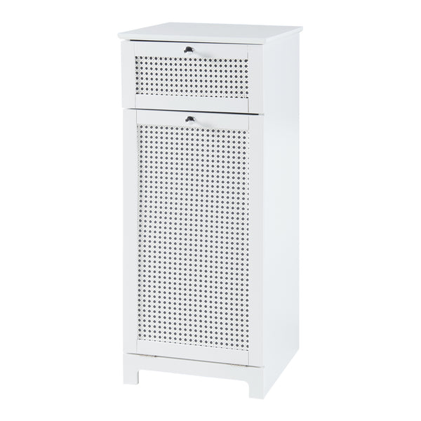 Armoire à linge Karlsøy 90x38x40cm Blanc [en.casa]