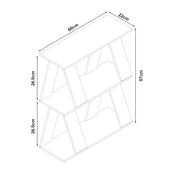 Table d'appoint Nome 60x22x57cm aspect chêne [en.casa]