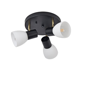 Plafonnier Abbey Noir / Blanc [lux.pro]