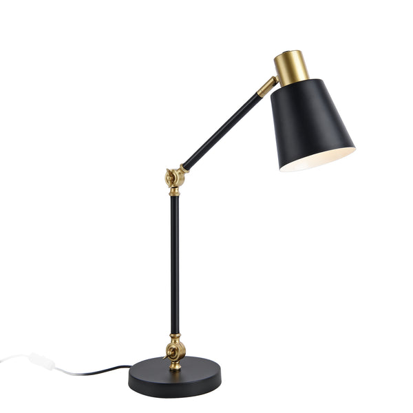 Lampe de table Abergele Noir / Doré [lux.pro]