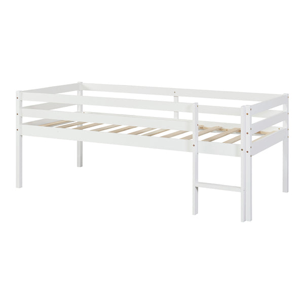 Lit enfant Siikalatva 90x200cm Bois de pin Blanc [en.casa]