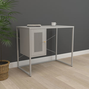 Bureau Sund Acier 75x100x50 cm Gris [en.casa]