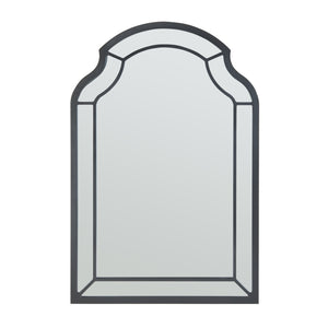 Miroir mural Puolanka MDF 90 x 60 cm noir [en.casa]