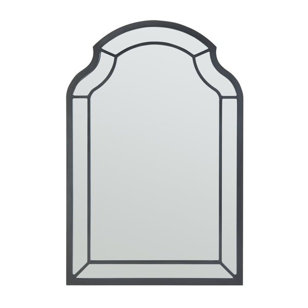 Miroir mural Puolanka MDF 90 x 60 cm noir [en.casa]