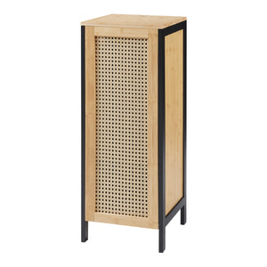 Panier à linge Tervola 51 L Noir/Bambou [en.casa]