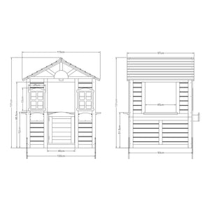 Cabane de jardin Acciano pour enfants 131 x 113 x 97 cm sapin casa.pro