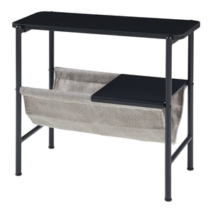Table d'appoint Samnanger 60x28x53cm Noir [en.casa]
