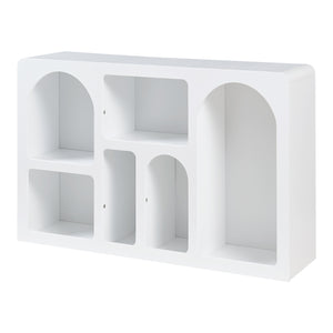 Buffet Vågå avec compartiments ouverts 110x30x70 cm Blanc [en.casa]