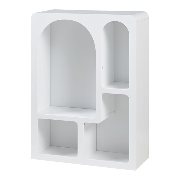 Étagère sur pied Vågå 80x60x24 cm Blanc [en.casa]