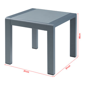 Table d'appoint de jardin Avise verre trempé 46 x 51 x 51 cm anthracite casa.pro