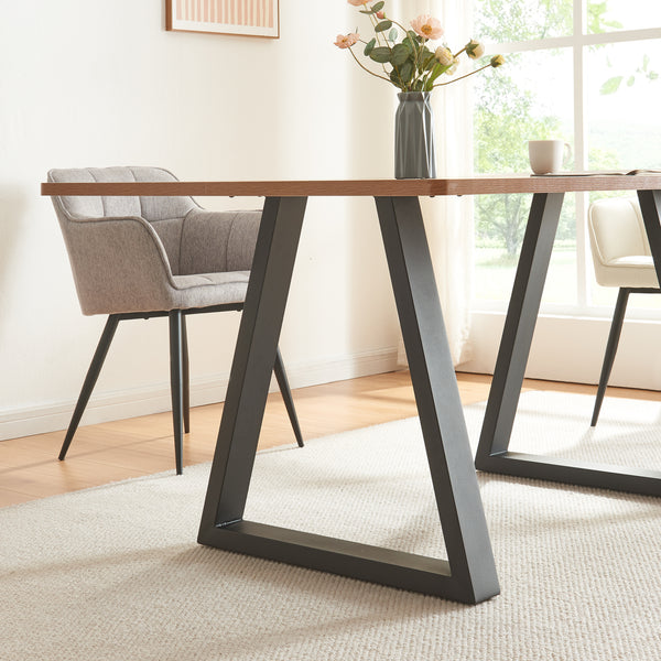 Ensemble de 2 pieds de table Lyngby 72x55/70cm Noir [en.casa]