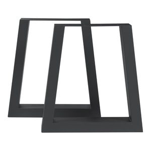 Ensemble de 2 pieds de table Marstal 42x40cm Noir [en.casa]