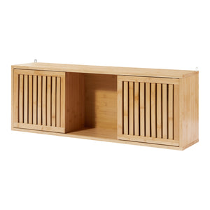 Étagère murale Ypäjä 93x20x33 cm Bambou [en.casa]