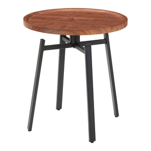 Table d'appoint Mippeena 54xØ50 cm Noir/Noyer [en.casa]