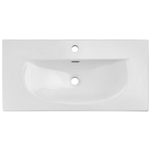Ensemble de meubles de salle de bains NEWPORT avec miroir 80 x 57 x 39 cm effet chêne [en.casa]