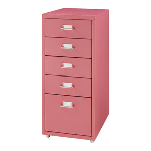 Caisson de bureau Kökar à roulettes avec 5 tiroirs 69 x 28 x 41 cm [en.casa]