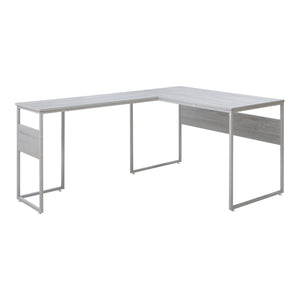 Bureau Karlstang en L 166x120x75 cm Gris clair [en.casa]
