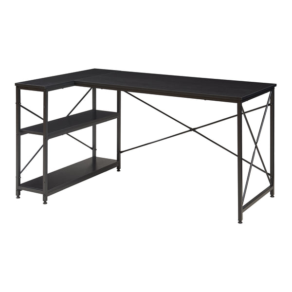 Bureau Raundsvalt 137 x 88 x 75 cm noir [en.casa]