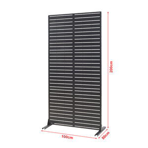 Cloison de séparation Trolu acier 200 x 100 x 50 cm noir casa.pro 