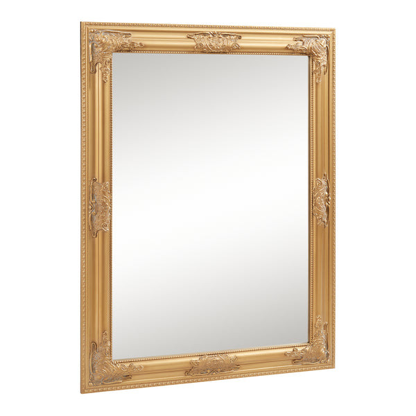 Miroir mural Punkalaidun de style baroque 80x60 cm couleur or [en.casa]