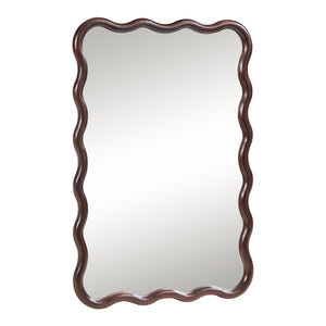 Miroir mural Porloskid 90x60 cm Marron foncé [en.casa]