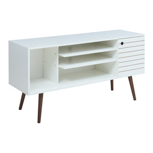 Meuble TV Vare 130x40x66 cm Blanc [en.casa]