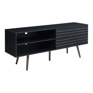 Meuble TV Vare 160 x 40 x 66 cm noir [en.casa] 