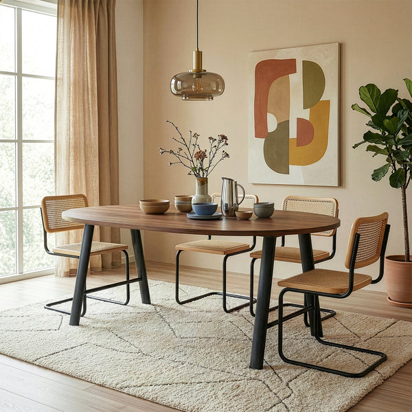 Ensemble de 2 pieds de table Hullem en acier 72x70x10 cm noir [en.casa]