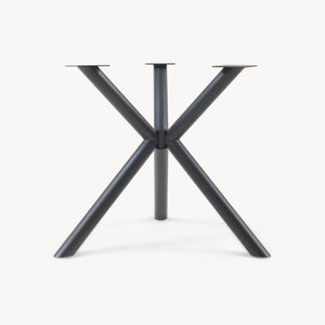 Structure de table Viserinna acier 94,5x94,5x73 cm noir [en.casa]