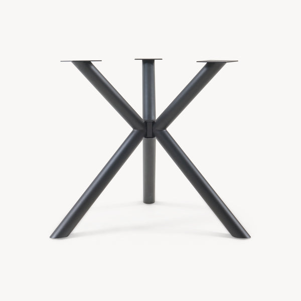 Structure de table Viserinna acier 94,5x94,5x73 cm noir [en.casa]