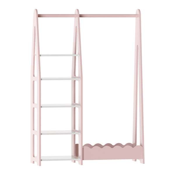 Porte-manteau pour enfants Vestnes 114x77x30 cm Cotton Candy/Blanc [en.casa]