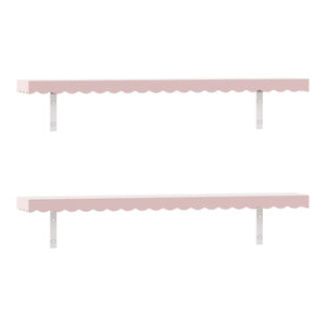 Lot de 2 étagères murales Vestnes 80 x 17 x 4 cm rose [en.casa]