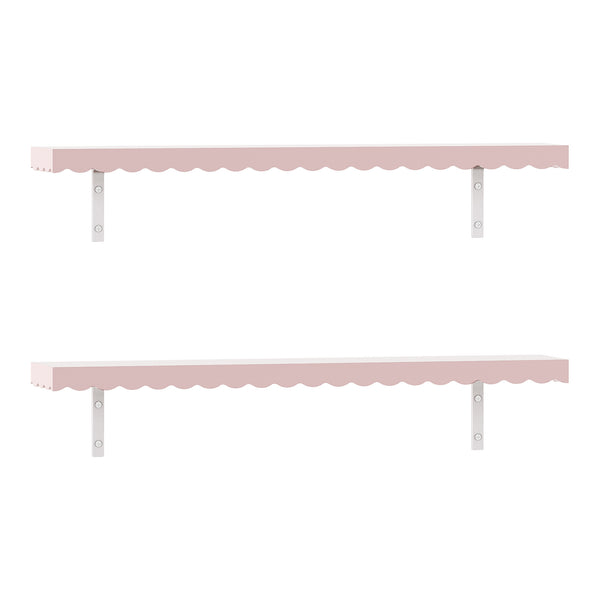 Lot de 2 étagères murales Vestnes 80 x 17 x 4 cm rose [en.casa]