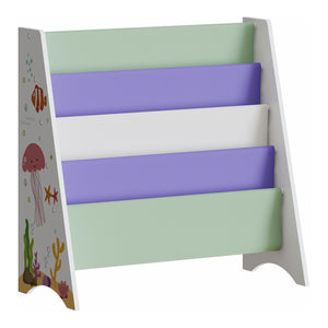 Étagère pour enfants Hornnes 60x62x28 cm Motif Aqua Dream [en.casa]