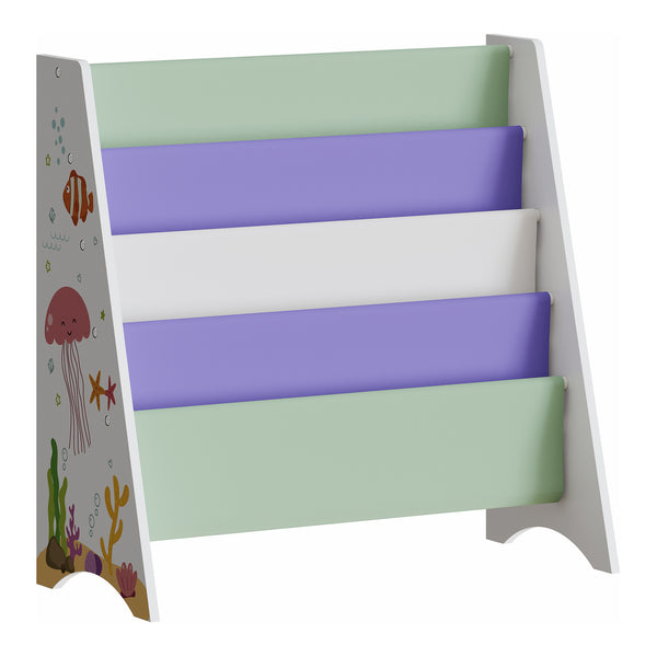Étagère pour enfants Hornnes 60x62x28 cm Motif Aqua Dream [en.casa]