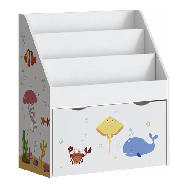 Étagère pour enfants Aarnskona 70 x 63 x 30 cm à motif Aqua Dream [en.casa] 