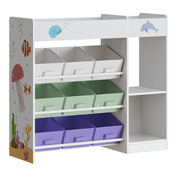 Étagère pour enfants Farusa 80 x 90 x 30 cm à motif Aqua Dream [en.casa] 