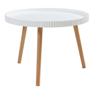 Table basse Bongard Ø60x45 cm Blanc [en.casa]