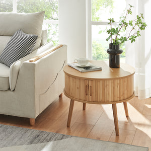 Table de chevet Nordkapp II 45 x 60 cm naturel [en.casa]