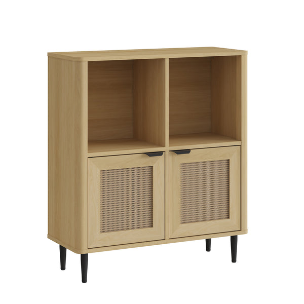 Commode Lukhomso 85 x 75 x 30 cm effet chêne [en.casa]