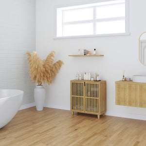 Armoire d'appoint Sirgerg 77 x 72 x 33 cm bambou naturel [en.casa] 