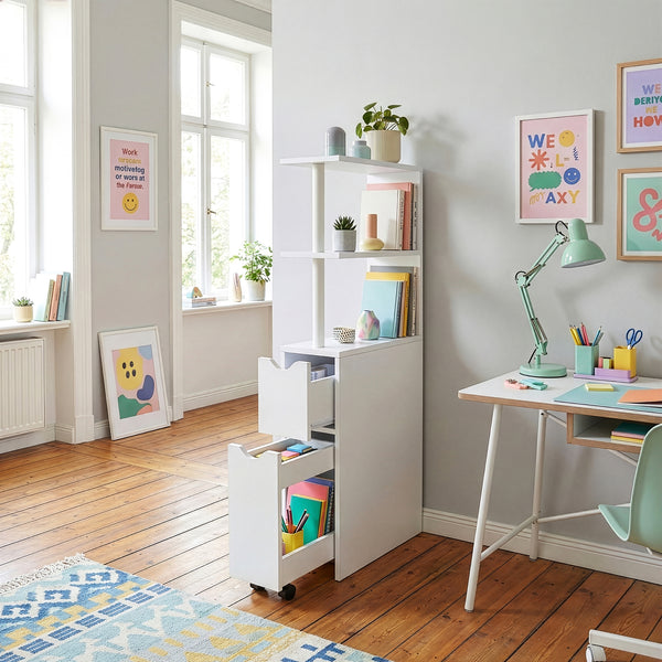 Étagère de salle de bain Fadeskimma 113 x 19 x 45 cm blanc [en.casa]