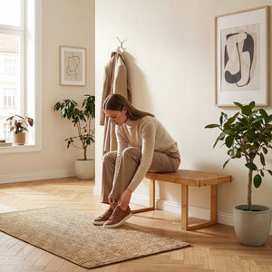 Banc à chaussures Aarela bambou 91 x 41 x 38 cm naturel [en.casa]