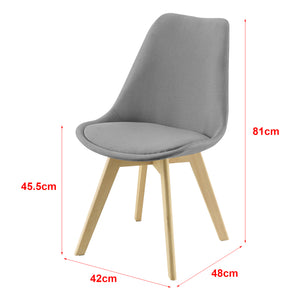 Lot de 2 Chaises de Salle à Manger Frederikstad 81 x 42 x 48 cm plusieurs couleurs [en.casa]