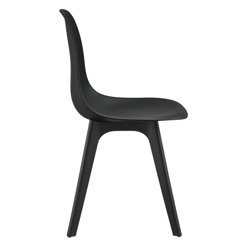 Croquis coté [en.casa] Set de 2 Chaises Design Chaise de Cuisine Chaise de Salle à Manger Plastique 83 x 54 x 48 cm