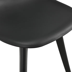 [en.casa] Set de 2 Chaises Design Chaise de Cuisine Chaise de Salle à Manger Plastique 83 x 54 x 48 cm