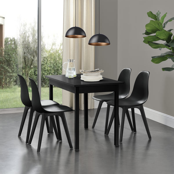 [en.casa] Set de 2 Chaises Design Chaise de Cuisine Chaise de Salle à Manger Plastique 83 x 54 x 48 cm