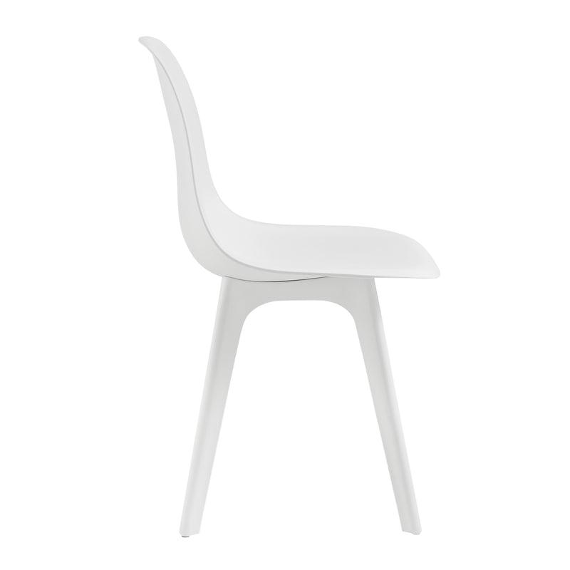 Croquis coté [en.casa] Set de 2 Chaises Design Chaise de Cuisine Chaise de Salle à Manger Plastique 83 x 54 x 48 cm
