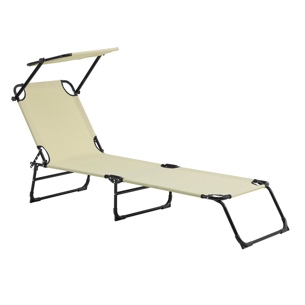 Lot de 2 chaises longues Lomeda pliables avec toit, différentes couleurs [casa.pro] - premiumXL