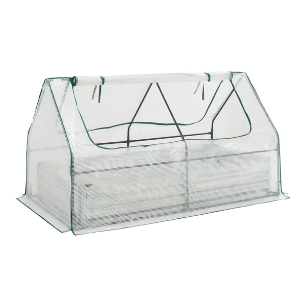 Carré potager surélevé avec serre Balsorano 186x96x98 cm [en.casa]